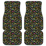 Psychedelic Mushroom Pattern Print Front and Back Car Floor Mats