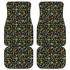 Psychedelic Mushroom Pattern Print Front and Back Car Floor Mats