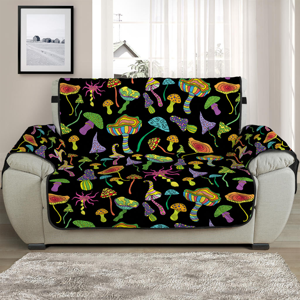 Psychedelic Mushroom Pattern Print Half Sofa Protector