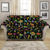 Psychedelic Mushroom Pattern Print Loveseat Protector