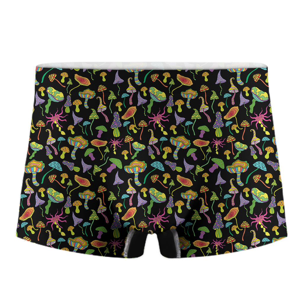 Psychedelic Mushroom Pattern Print Men's Boxer Briefs