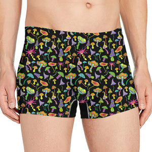 Psychedelic Mushroom Pattern Print Men's Boxer Briefs