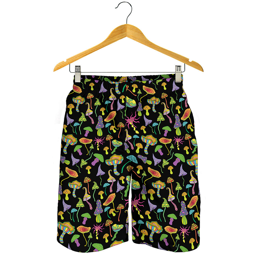 Psychedelic Mushroom Pattern Print Men's Shorts