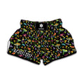 Psychedelic Mushroom Pattern Print Muay Thai Boxing Shorts