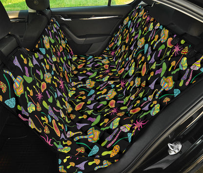 Psychedelic Mushroom Pattern Print Pet Car Back Seat Cover