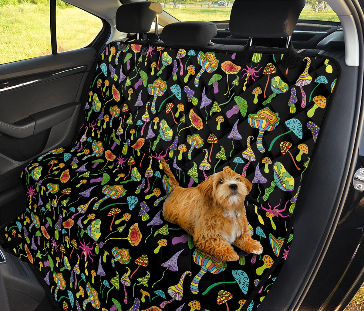 Psychedelic Mushroom Pattern Print Pet Car Back Seat Cover