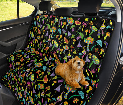 Psychedelic Mushroom Pattern Print Pet Car Back Seat Cover