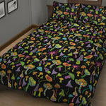 Psychedelic Mushroom Pattern Print Quilt Bed Set
