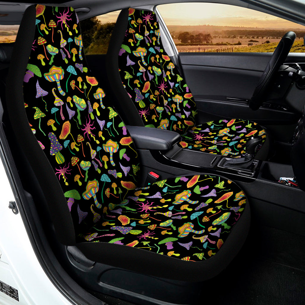 Psychedelic Mushroom Pattern Print Universal Fit Car Seat Covers