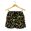 Psychedelic Mushroom Pattern Print Women's Shorts