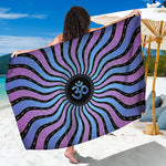 Psychedelic Om Print Beach Sarong Wrap