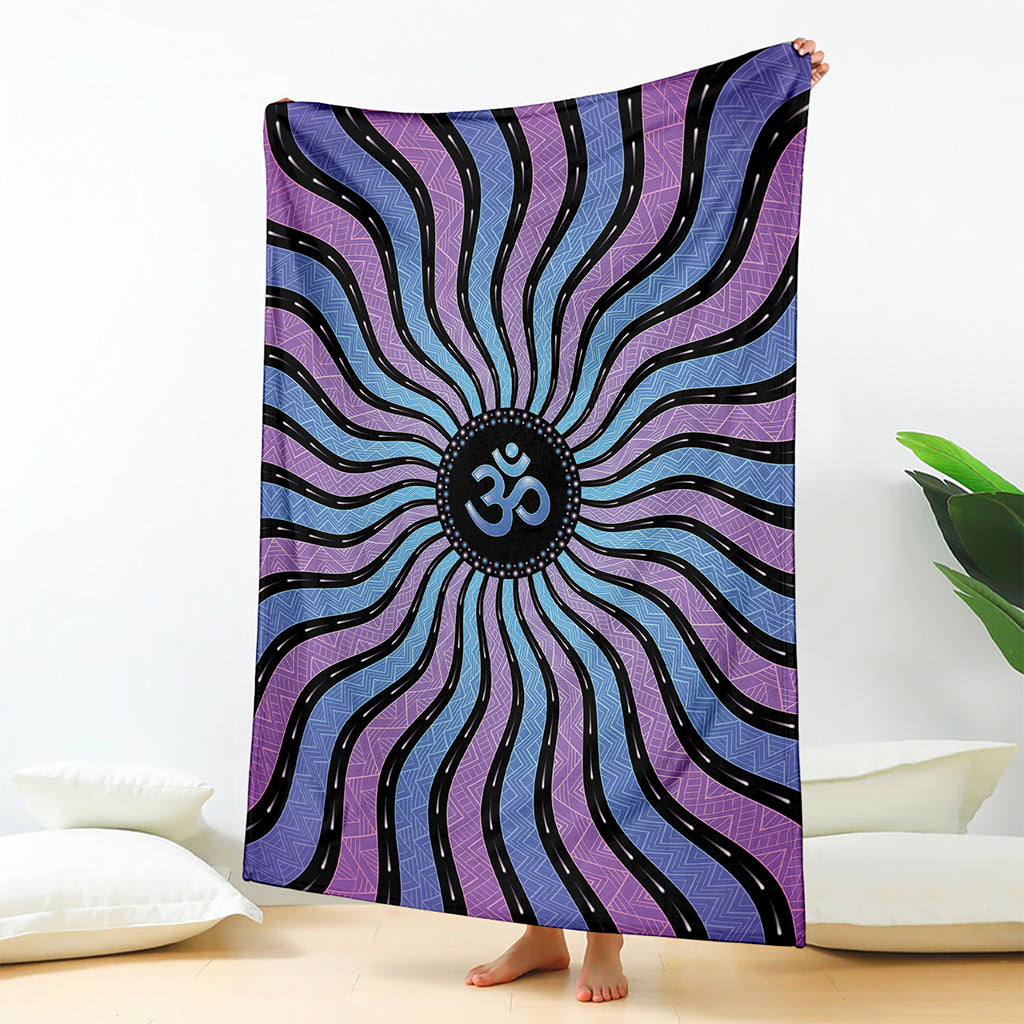 Psychedelic Om Print Blanket