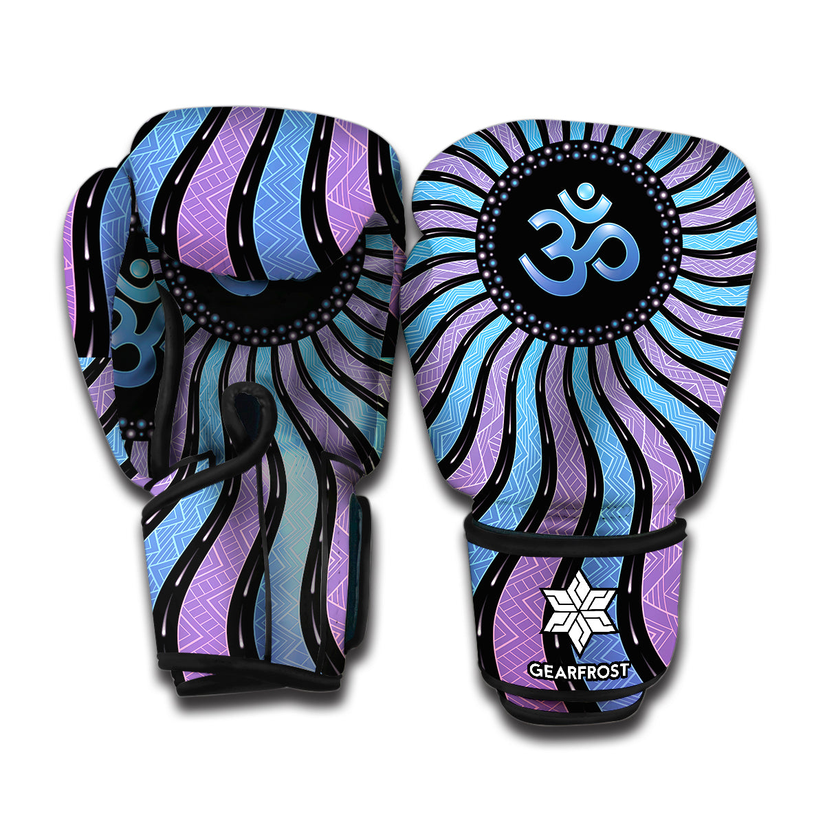 Psychedelic Om Print Boxing Gloves