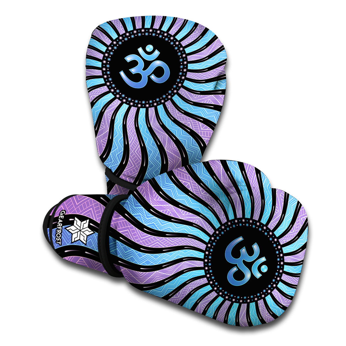 Psychedelic Om Print Boxing Gloves