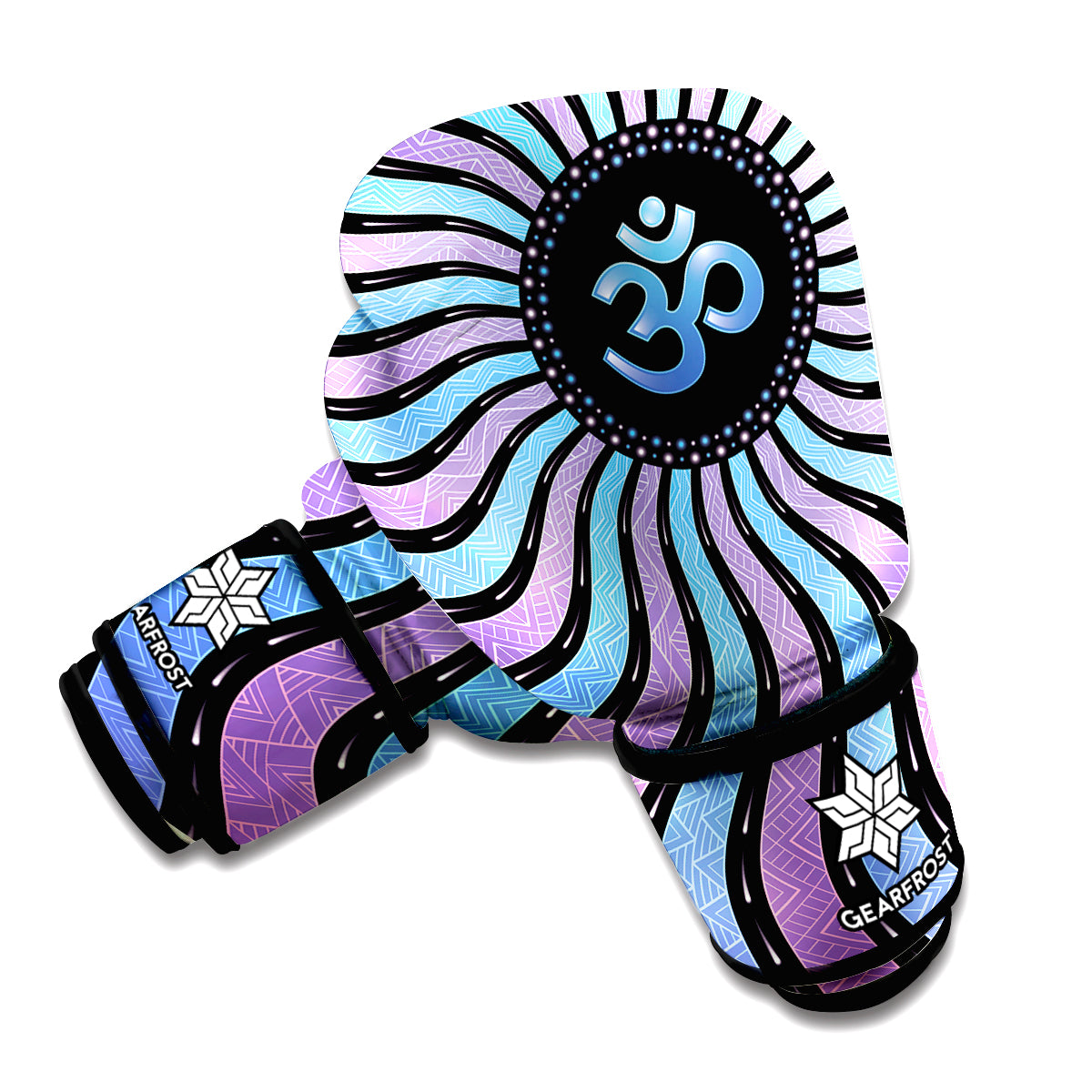 Psychedelic Om Print Boxing Gloves