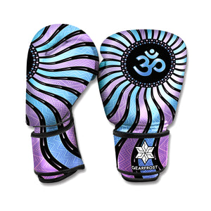 Psychedelic Om Print Boxing Gloves