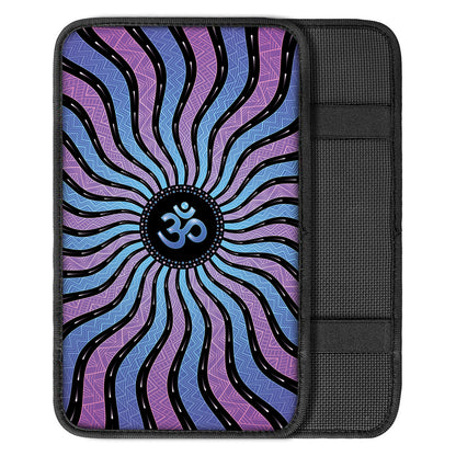 Psychedelic Om Print Car Center Console Cover