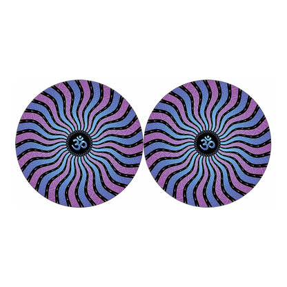 Psychedelic Om Print Car Coasters