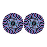 Psychedelic Om Print Car Coasters