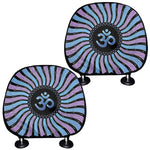 Psychedelic Om Print Car Headrest Covers