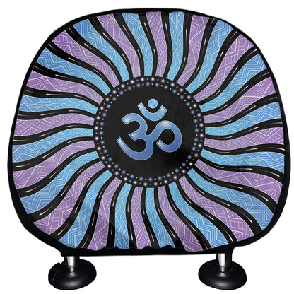 Psychedelic Om Print Car Headrest Covers