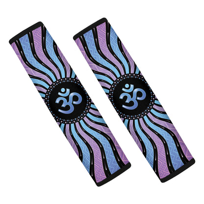 Psychedelic Om Print Car Seat Belt Covers