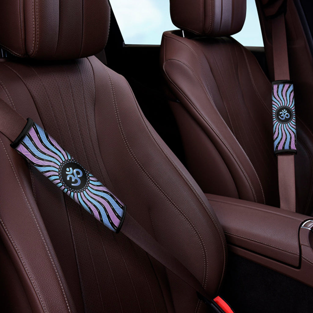 Psychedelic Om Print Car Seat Belt Covers