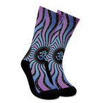 Psychedelic Om Print Crew Socks