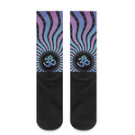 Psychedelic Om Print Crew Socks