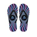 Psychedelic Om Print Flip Flops