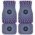 Psychedelic Om Print Front and Back Car Floor Mats