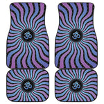 Psychedelic Om Print Front and Back Car Floor Mats