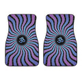 Psychedelic Om Print Front Car Floor Mats