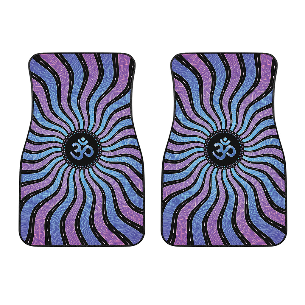 Psychedelic Om Print Front Car Floor Mats