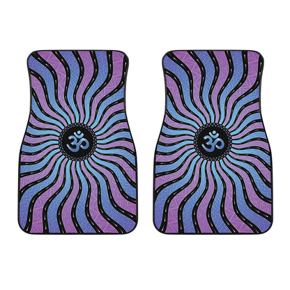 Psychedelic Om Print Front Car Floor Mats
