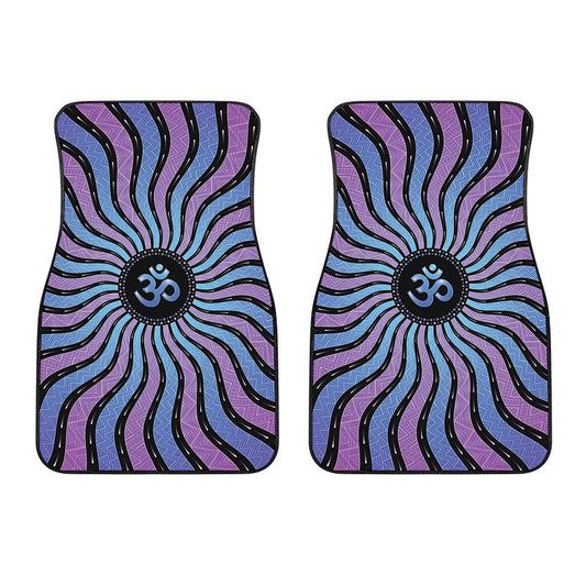 Psychedelic Om Print Front Car Floor Mats