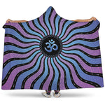 Psychedelic Om Print Hooded Blanket