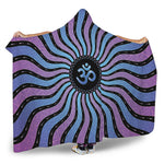 Psychedelic Om Print Hooded Blanket