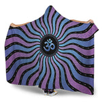 Psychedelic Om Print Hooded Blanket