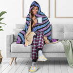 Psychedelic Om Print Hooded Blanket