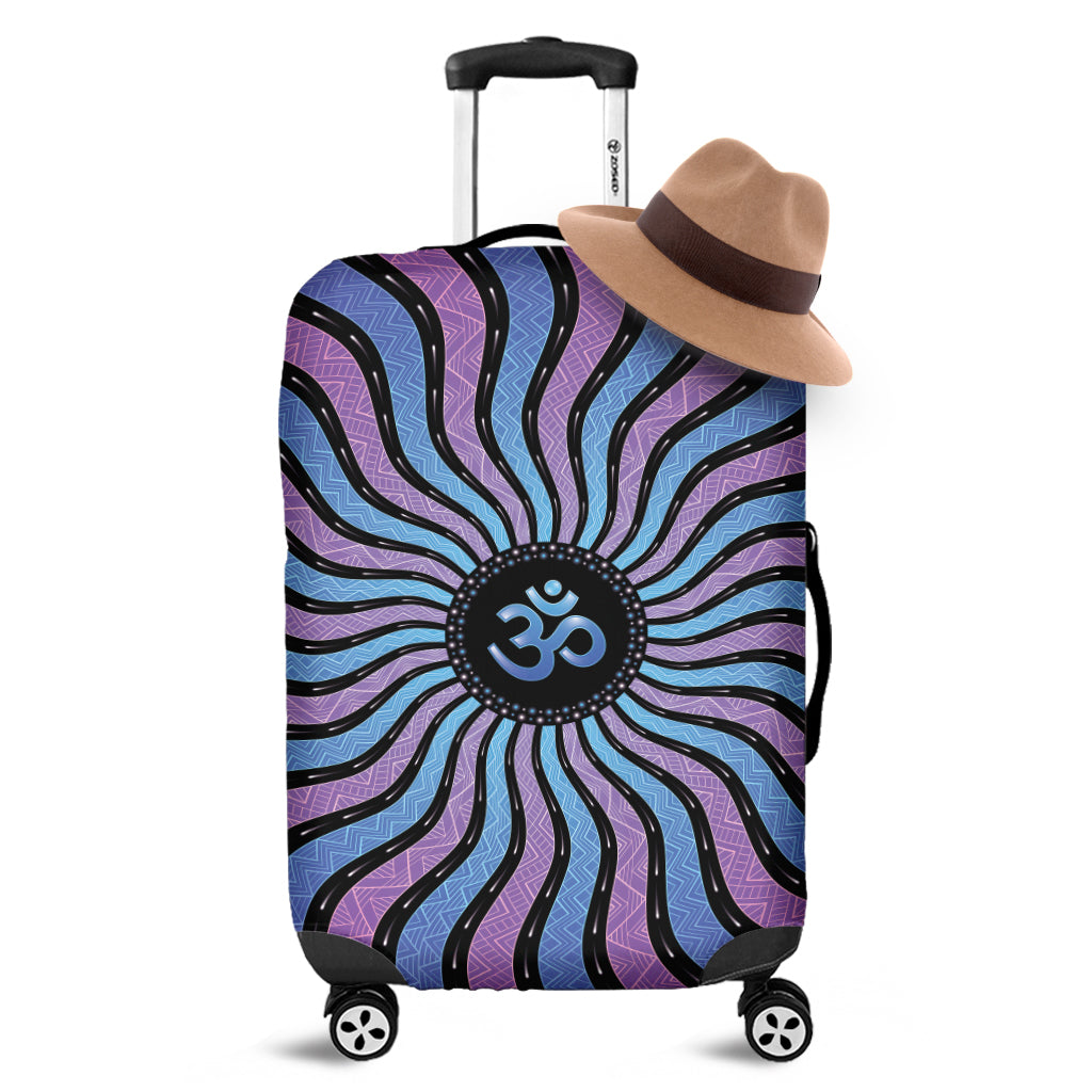 Psychedelic Om Print Luggage Cover