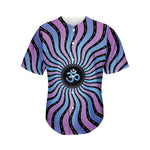 Psychedelic Om Print Men's Baseball Jersey