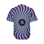 Psychedelic Om Print Men's Baseball Jersey