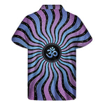 Psychedelic Om Print Men's Short Sleeve Shirt