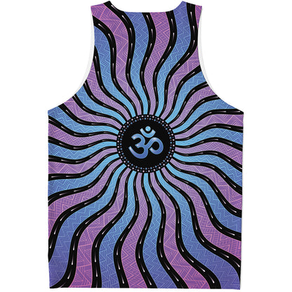 Psychedelic Om Print Men's Tank Top
