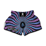 Psychedelic Om Print Muay Thai Boxing Shorts