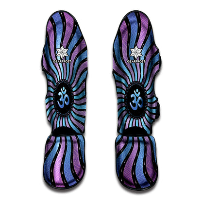 Psychedelic Om Print Muay Thai Shin Guard