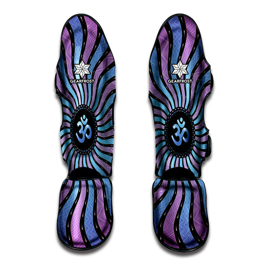 Psychedelic Om Print Muay Thai Shin Guard