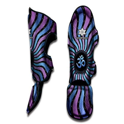 Psychedelic Om Print Muay Thai Shin Guard