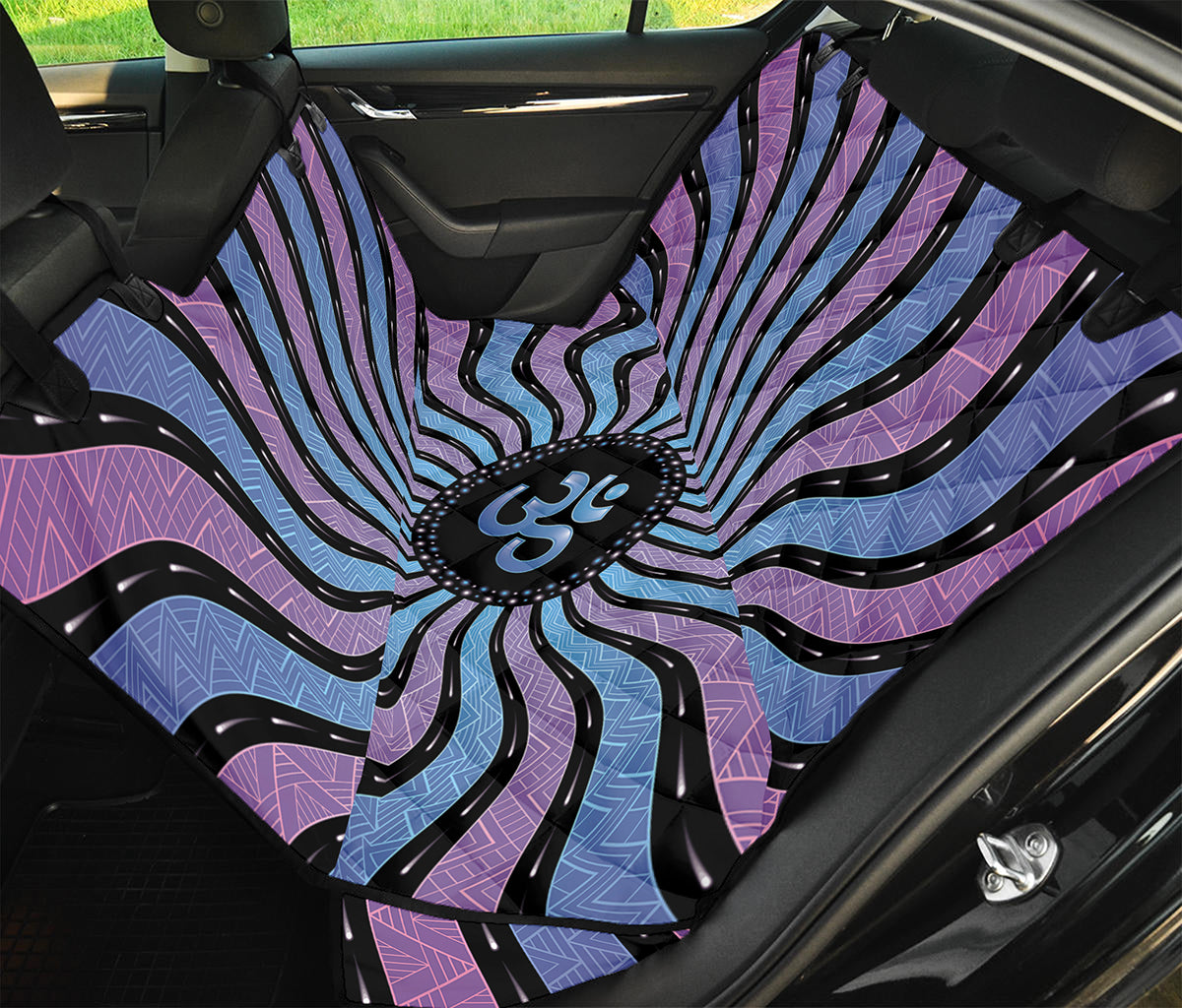 Psychedelic Om Print Pet Car Back Seat Cover